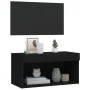 TV cabinet with LED lights black 60x30x30 cm by , TV Furniture - Ref: Foro24-837129, Price: 44,50 €, Discount: %