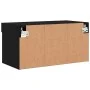 TV cabinet with LED lights black 60x30x30 cm by , TV Furniture - Ref: Foro24-837129, Price: 44,50 €, Discount: %