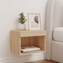 Wandmontierter Nachttisch aus Sonoma-Eiche mit LED-Leuchten von , TV-Möbel - Ref: Foro24-837117, Preis: 28,62 €, Rabatt: %