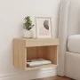 Wandmontierter Nachttisch aus Sonoma-Eiche mit LED-Leuchten von , TV-Möbel - Ref: Foro24-837117, Preis: 27,87 €, Rabatt: %