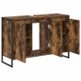 Gabinete de Baño con almacenamiento Roble Humo 90 x 30 x 60 cm en Tocadores de baño | Comprar online en Foro24