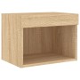Wandmontierter Nachttisch aus Sonoma-Eiche mit LED-Leuchten von , TV-Möbel - Ref: Foro24-837117, Preis: 28,62 €, Rabatt: %