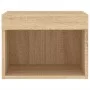 Sonoma Oak Wall-Mounted Nightstand with LED Lights by , TV Furniture - Ref: Foro24-837117, Price: 27,87 €, Discount: %
