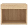 Wandmontierter Nachttisch aus Sonoma-Eiche mit LED-Leuchten von , TV-Möbel - Ref: Foro24-837117, Preis: 28,62 €, Rabatt: %