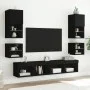 Wall bedside table with black LED lights by , TV Furniture - Ref: Foro24-837115, Price: 29,49 €, Discount: %