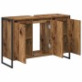Gabinete de Baño con puerta Madera Vieja 90 x 30 x 60 cm en Tocadores de baño | Comprar online en Foro24