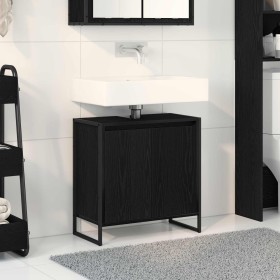 Gabinete de Baño con almacenamiento Roble Negro 60 x 30 x 60 cm en Tocadores de baño | Comprar online en Foro24