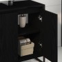 Gabinete de Baño con almacenamiento Roble Negro 60 x 30 x 60 cm en Tocadores de baño | Comprar online en Foro24