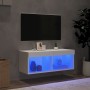 Mueble para TV con luces LED blanco 80x30x30 cm de , Muebles TV - Ref: Foro24-837141, Precio: 43,37 €, Descuento: %