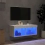 TV cabinet with white LED lights 80x30x30 cm by , TV Furniture - Ref: Foro24-837141, Price: 43,03 €, Discount: %