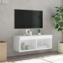 TV-Schrank mit weißen LED-Leuchten 80x30x30 cm von , TV-Möbel - Ref: Foro24-837141, Preis: 43,55 €, Rabatt: %