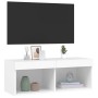 TV-Schrank mit weißen LED-Leuchten 80x30x30 cm von , TV-Möbel - Ref: Foro24-837141, Preis: 43,55 €, Rabatt: %
