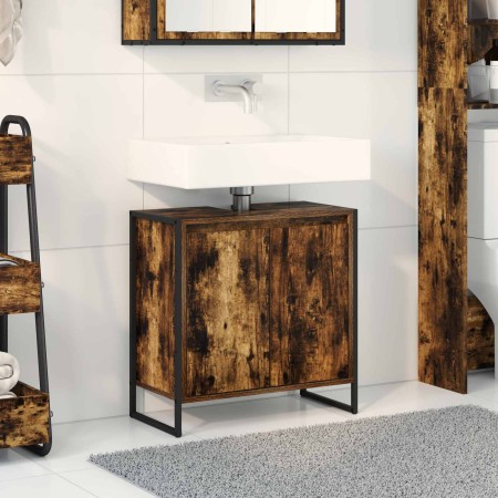 Gabinete de Baño con almacenamiento Roble Humo 60 x 30 x 60 cm en Tocadores de baño | Comprar online en Foro24