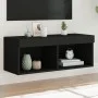 Mueble para TV con luces LED negro 80x30x30 cm de , Muebles TV - Ref: Foro24-837143, Precio: 45,11 €, Descuento: %