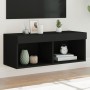 TV-Schrank mit LED-Leuchten schwarz 80x30x30 cm von , TV-Möbel - Ref: Foro24-837143, Preis: 45,81 €, Rabatt: %