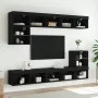 Mueble para TV con luces LED negro 80x30x30 cm de , Muebles TV - Ref: Foro24-837143, Precio: 45,11 €, Descuento: %