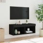 TV-Schrank mit LED-Leuchten schwarz 80x30x30 cm von , TV-Möbel - Ref: Foro24-837143, Preis: 45,81 €, Rabatt: %