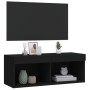 TV-Schrank mit LED-Leuchten schwarz 80x30x30 cm von , TV-Möbel - Ref: Foro24-837143, Preis: 45,81 €, Rabatt: %