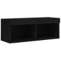 Mueble para TV con luces LED negro 80x30x30 cm de , Muebles TV - Ref: Foro24-837143, Precio: 45,11 €, Descuento: %