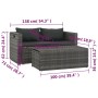 6-piece garden lounge set with gray synthetic rattan cushions by vidaXL, Garden sets - Ref: Foro24-44722, Price: 584,25 €, Di...