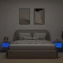 Mesitas de noche de pared con luces LED 2 uds gris hormigón de , Muebles TV - Ref: Foro24-837120, Precio: 42,13 €, Descuento: %