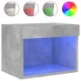 Wall bedside tables with LED lights 2 pcs concrete gray by , TV Furniture - Ref: Foro24-837120, Price: 42,13 €, Discount: %