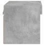 Mesitas de noche de pared con luces LED 2 uds gris hormigón de , Muebles TV - Ref: Foro24-837120, Precio: 42,13 €, Descuento: %