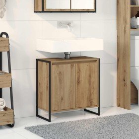Gabinete de Baño con puerta Roble Artesanal 60 x 30 x 60 cm en Tocadores de baño | Comprar online en Foro24