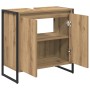 Gabinete de Baño con puerta Roble Artesanal 60 x 30 x 60 cm en Tocadores de baño | Comprar online en Foro24