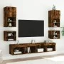 Wand-Nachttische mit LED-Leuchten, 2 Stück, geräucherte Eiche von , TV-Möbel - Ref: Foro24-837122, Preis: 42,05 €, Rabatt: %