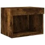 Wall bedside tables with LED lights 2 pcs smoked oak by , TV Furniture - Ref: Foro24-837122, Price: 42,05 €, Discount: %