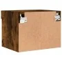 Wall bedside tables with LED lights 2 pcs smoked oak by , TV Furniture - Ref: Foro24-837122, Price: 42,05 €, Discount: %