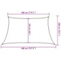 Toldo de vela HDPE terracota 160 g/m² 3/4x2 m