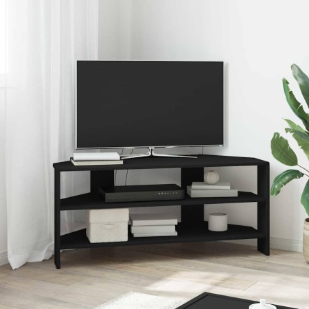 MuebledeTVdeesquina Negro 102x40,5x45cm Madera contrachapada en Muebles TV | Comprar online en Foro24
