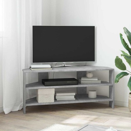 MuebledeTVdeesquina Gris Concreto 102x40,5x45cm en Muebles TV | Comprar online en Foro24