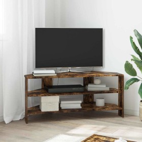 MuebledeTVdeesquina Roble ahumado 102x40,5x45cm en Muebles TV | Comprar online en Foro24