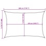 Toldo de vela HDPE gris taupe 160 g/m² 2x3 m