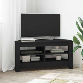 MuebledeTVdeesquina Negro 102 x 40,5 x 45 cm en Muebles TV | Comprar online en Foro24