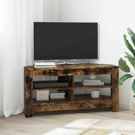 MuebledeTVdeesquina Roble ahumado 102x40,5x45cm en Muebles TV | Comprar online en Foro24