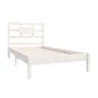 Massives Bettgestell aus weißem Kiefernholz, 100 x 200 cm von , Betten und Lattenroste - Ref: Foro24-3105656, Preis: 104,17 €...