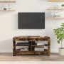 MuebledeTVdeesquina Roble ahumado 102x40,5x45cm en Muebles TV | Comprar online en Foro24
