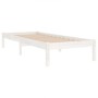 Massives Bettgestell aus weißem Kiefernholz, 100 x 200 cm von , Betten und Lattenroste - Ref: Foro24-3105656, Preis: 104,17 €...