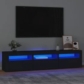 TV stand with black LED lights 180x35x40 cm by , TV Furniture - Ref: Foro24-3152755, Price: 160,26 €, Discount: %