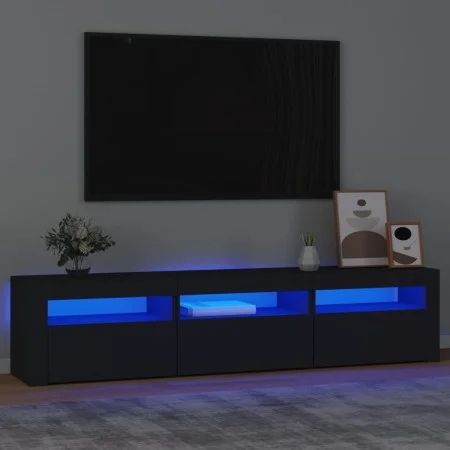 TV stand with black LED lights 180x35x40 cm by , TV Furniture - Ref: Foro24-3152755, Price: 160,26 €, Discount: %