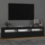 TV stand with black LED lights 180x35x40 cm by , TV Furniture - Ref: Foro24-3152755, Price: 160,26 €, Discount: %