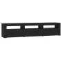 TV stand with black LED lights 180x35x40 cm by , TV Furniture - Ref: Foro24-3152755, Price: 160,26 €, Discount: %