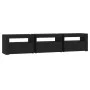 TV stand with black LED lights 180x35x40 cm by , TV Furniture - Ref: Foro24-3152755, Price: 160,26 €, Discount: %