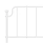 Metal bed frame with headboard and white footboard 200x200 cm by , Beds and slatted bases - Ref: Foro24-373961, Price: 122,39...