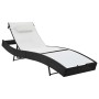 Liege mit schwarzem synthetischem Rattankissen von vidaXL, Liegen - Ref: Foro24-44718, Preis: 91,71 €, Rabatt: %