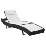 Lounger with black synthetic rattan cushion by vidaXL, Loungers - Ref: Foro24-44718, Price: 93,05 €, Discount: %
